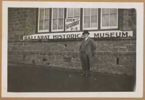 Nathan Spielvogel outside the Ballarat Historical Museum. State Library of Victoria collection